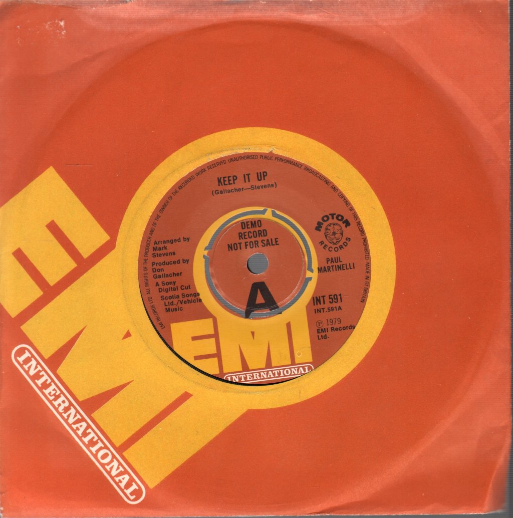 Paul Martinelli - Keep It Up - 7 Inch
