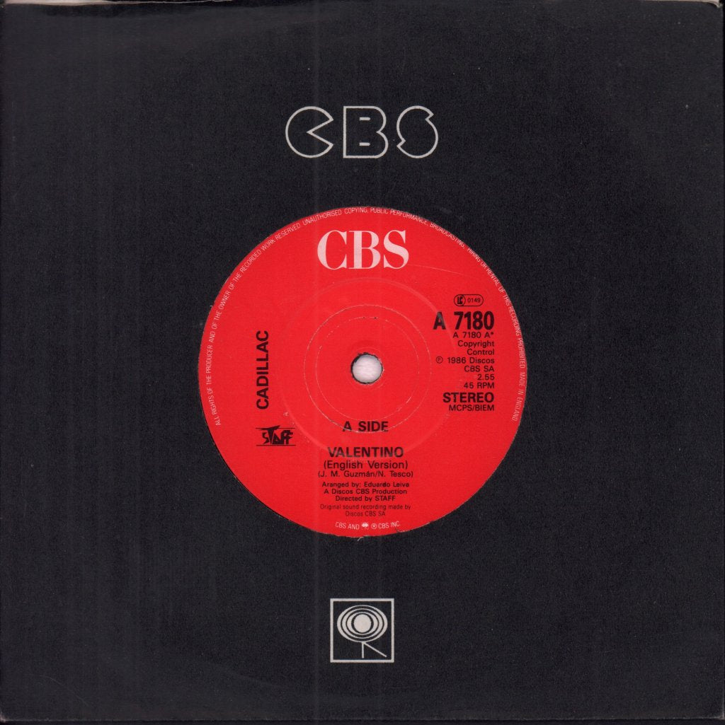 Cadillac (80'S Group) - Valentino - 7 Inch