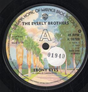 Everly Brothers - Ebony Eyes - 7 Inch