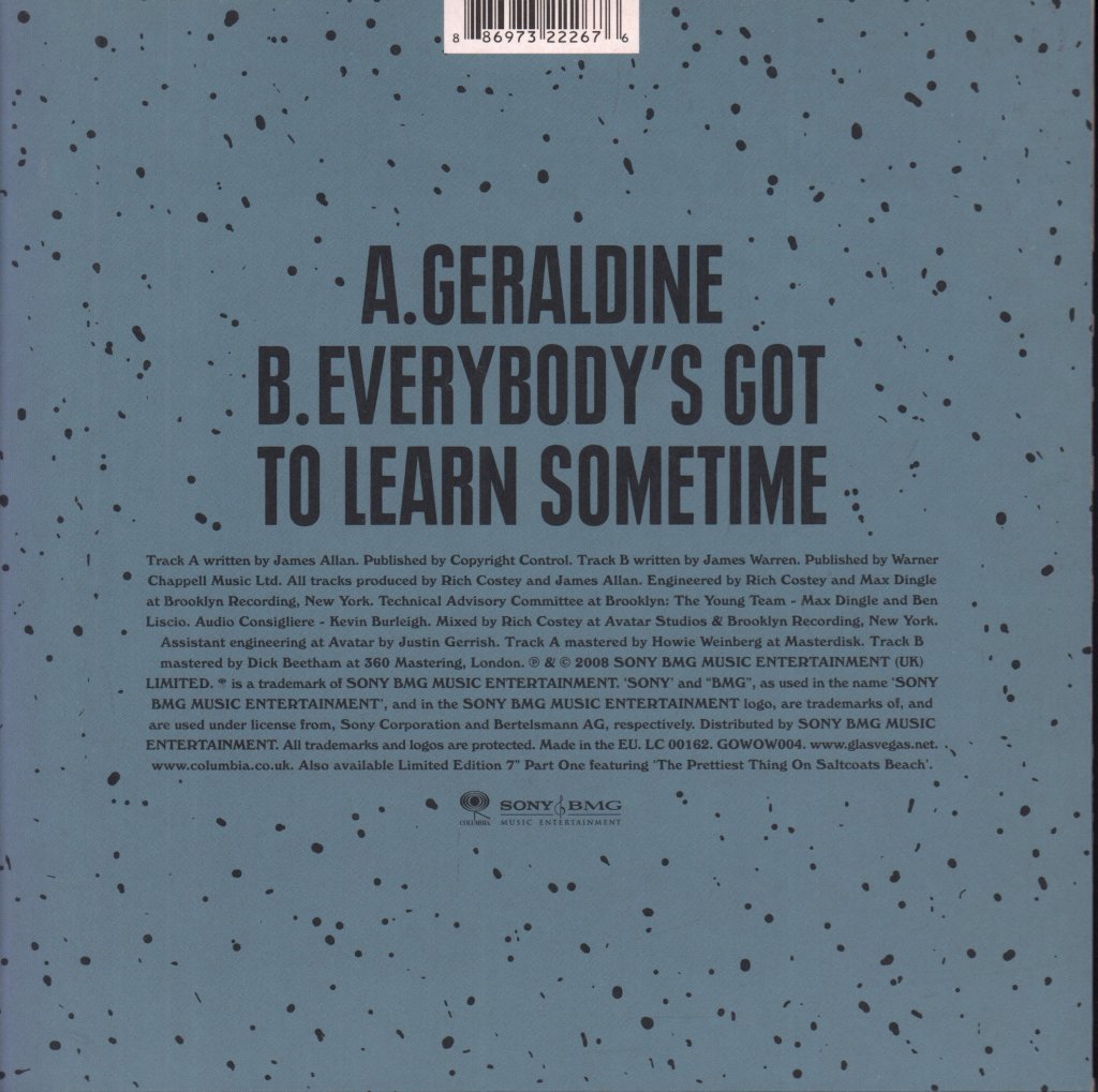 Glasvegas - Geraldine - 7 Inch
