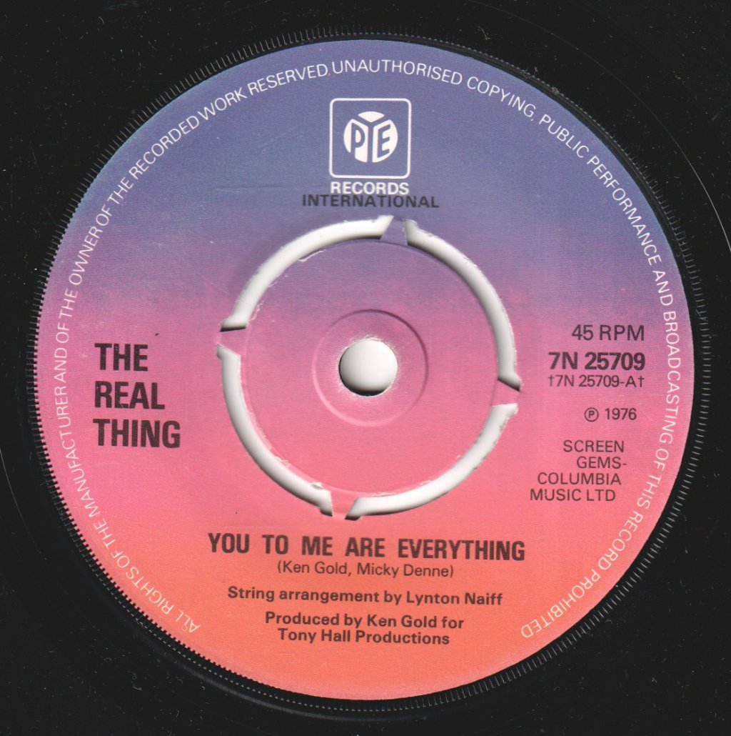 Real Thing - You To Me Are Everything - 7 Inch