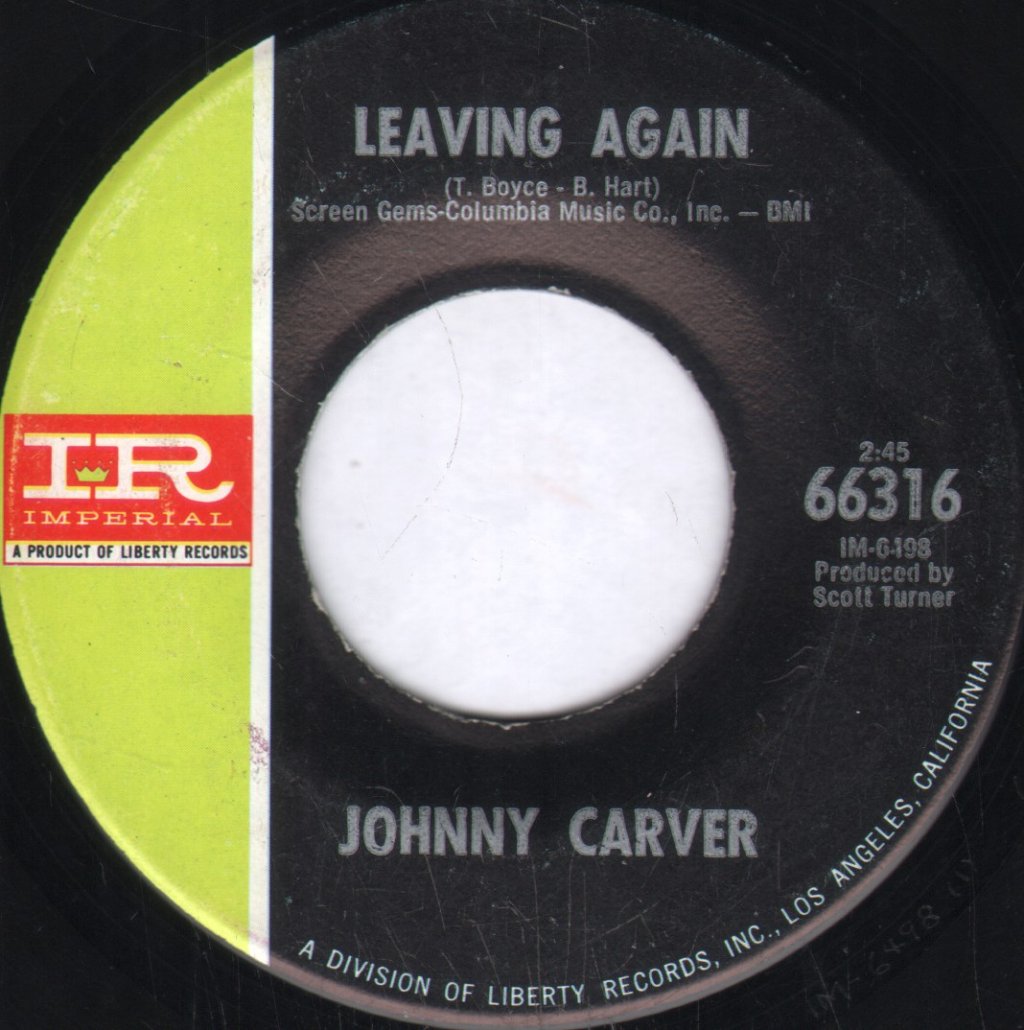 Johnny Carver - Leaving Again - 7 Inch