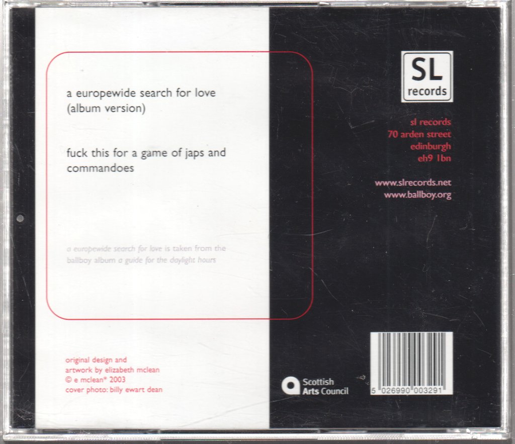 Ballboy - A Europewide Search For Love - Cd
