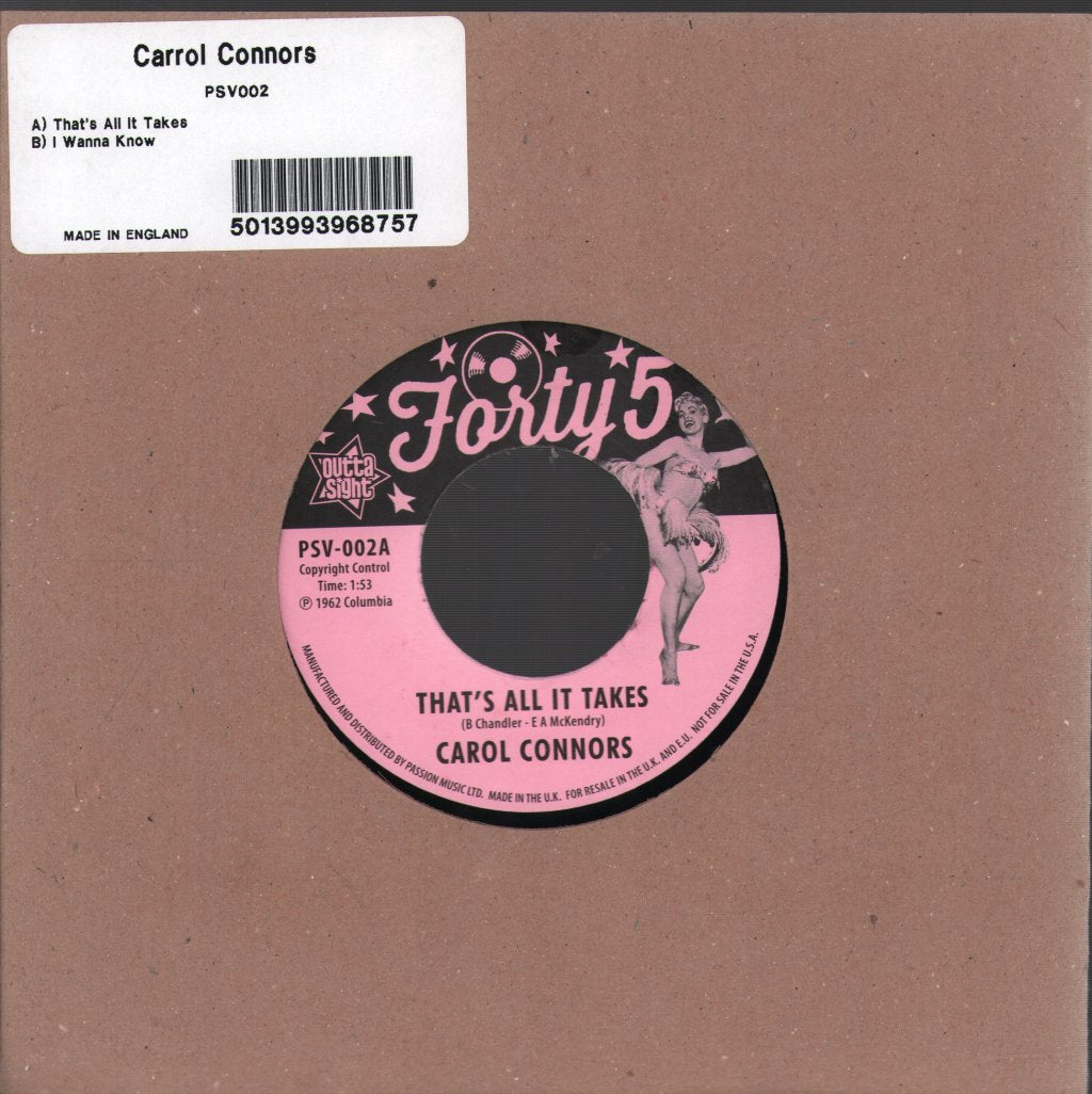 Carol Connors - That's All It Takes - 7 Inch