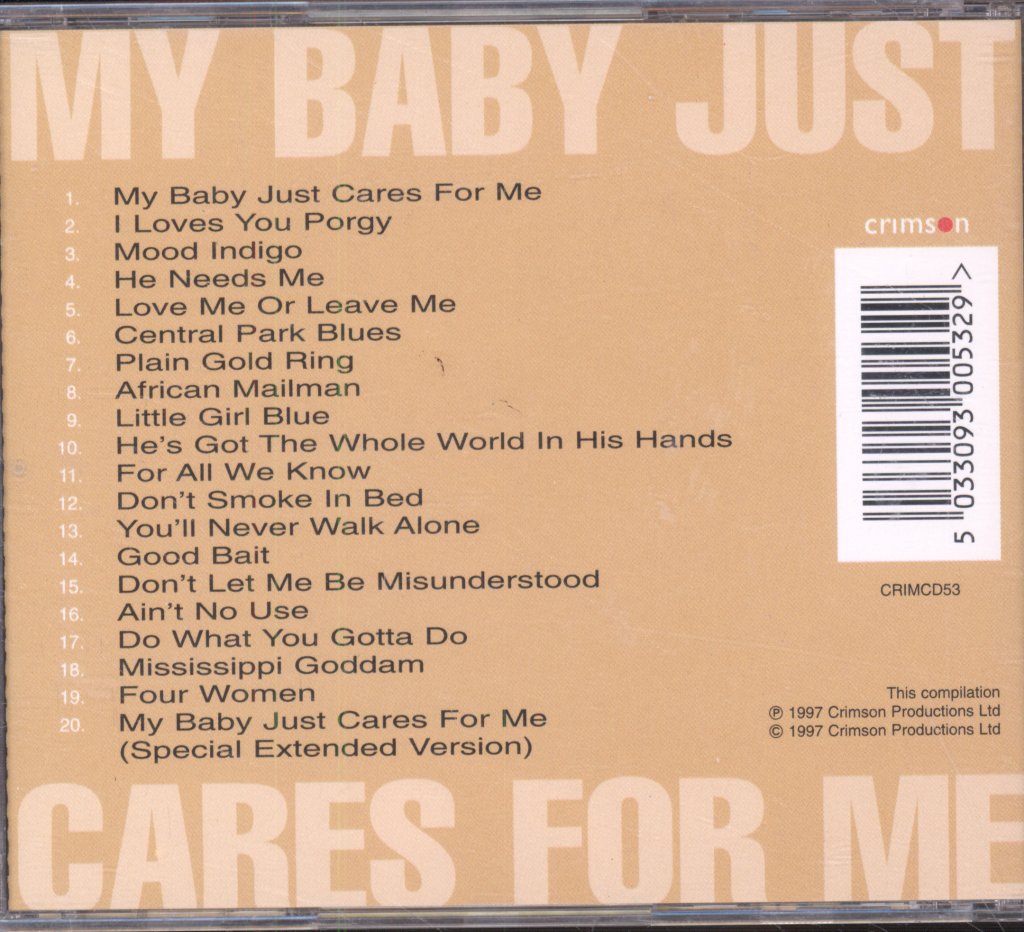 Nina Simone - My Baby Just Cares For Me, The Best Of Nina Simone - Cd