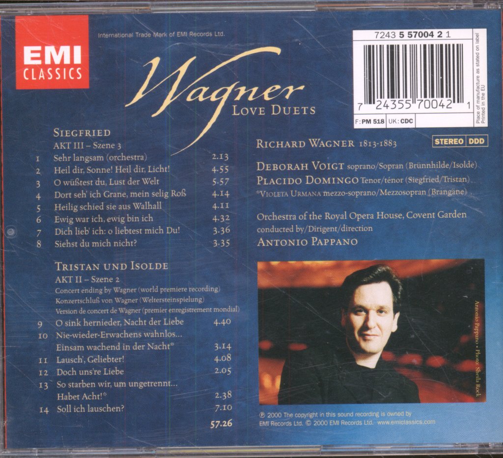 Placido Domingo, Deborah Voigt - Wagner - Love Duets (Tristan Und Isolde / Siegfried) - Cd
