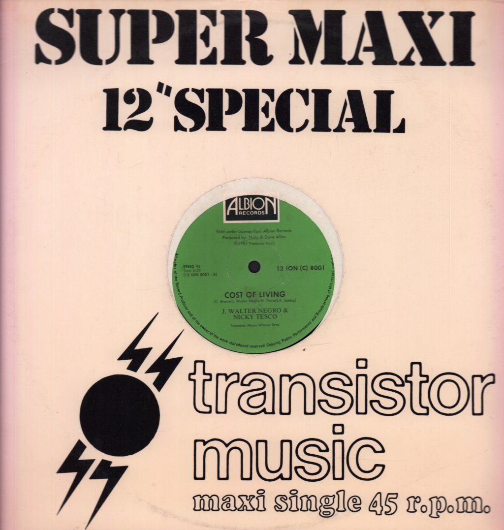 j.walter negro & nicky tesco - cost of living - 12 Inch