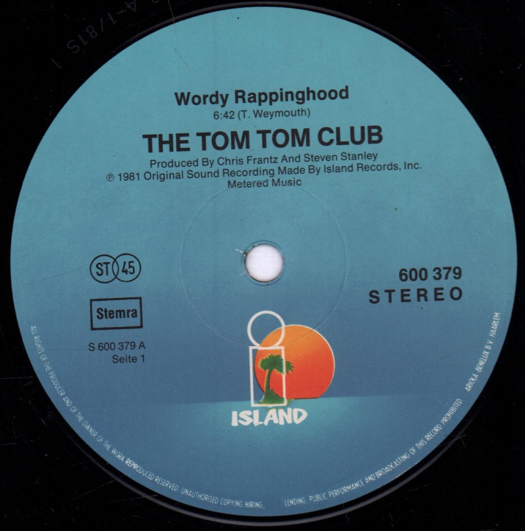 Tom Tom Club - Wordy Rappinghood - 12 Inch