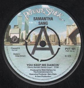 Samantha Sang - You Keep Me Dancin' - 7 Inch