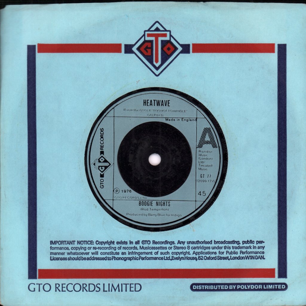 Heatwave - Boogie Nights - 7 Inch