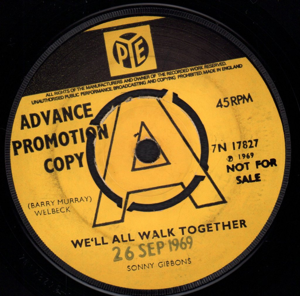 sonny gibbons - we'll all walk together - 7 Inch