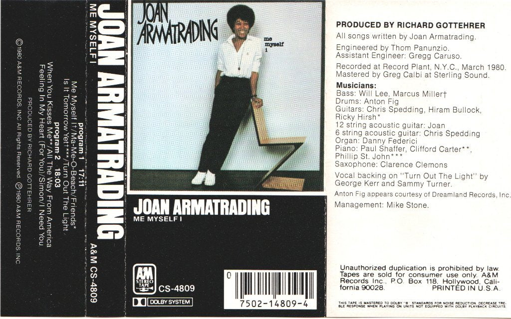 Joan Armatrading - Me Myself I - Cassette