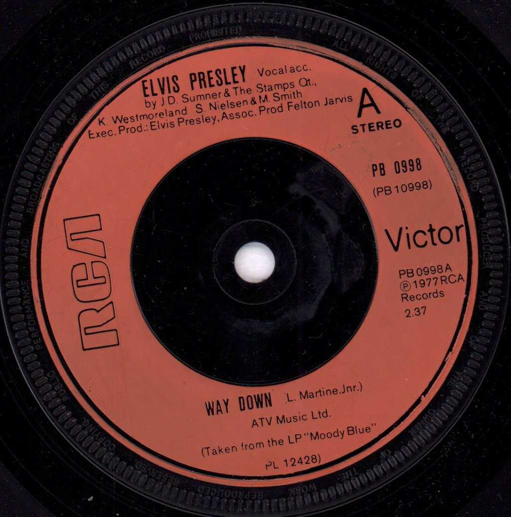 Elvis Presley - Way Down - 7 Inch