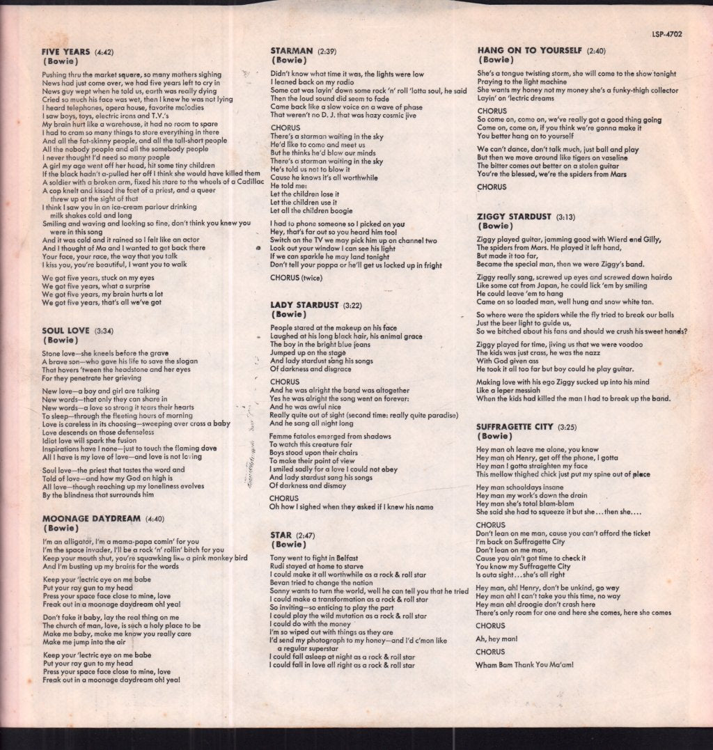 David Bowie - Ziggy Stardust - Lp
