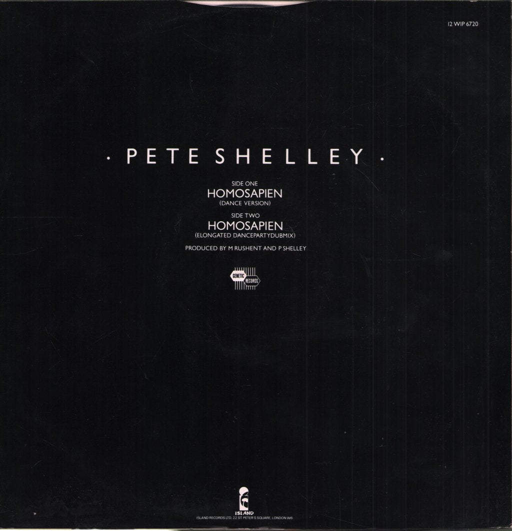 Pete Shelley - Homosapien - 12 Inch