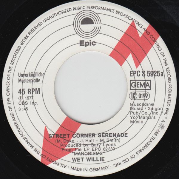 Wet Willie - Street Corner Serenade - 7 Inch