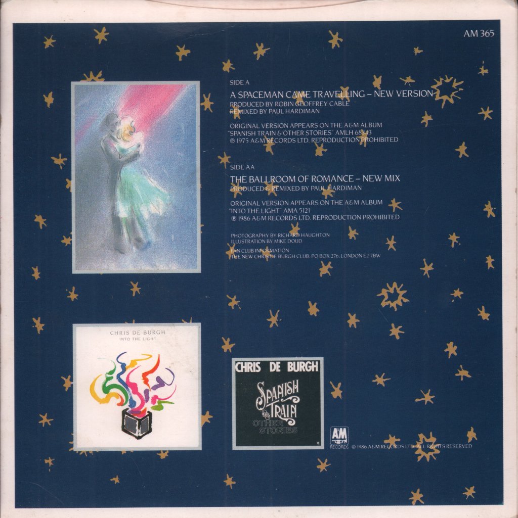 Chris De Burgh - A Spaceman Came Travelling - 7 Inch