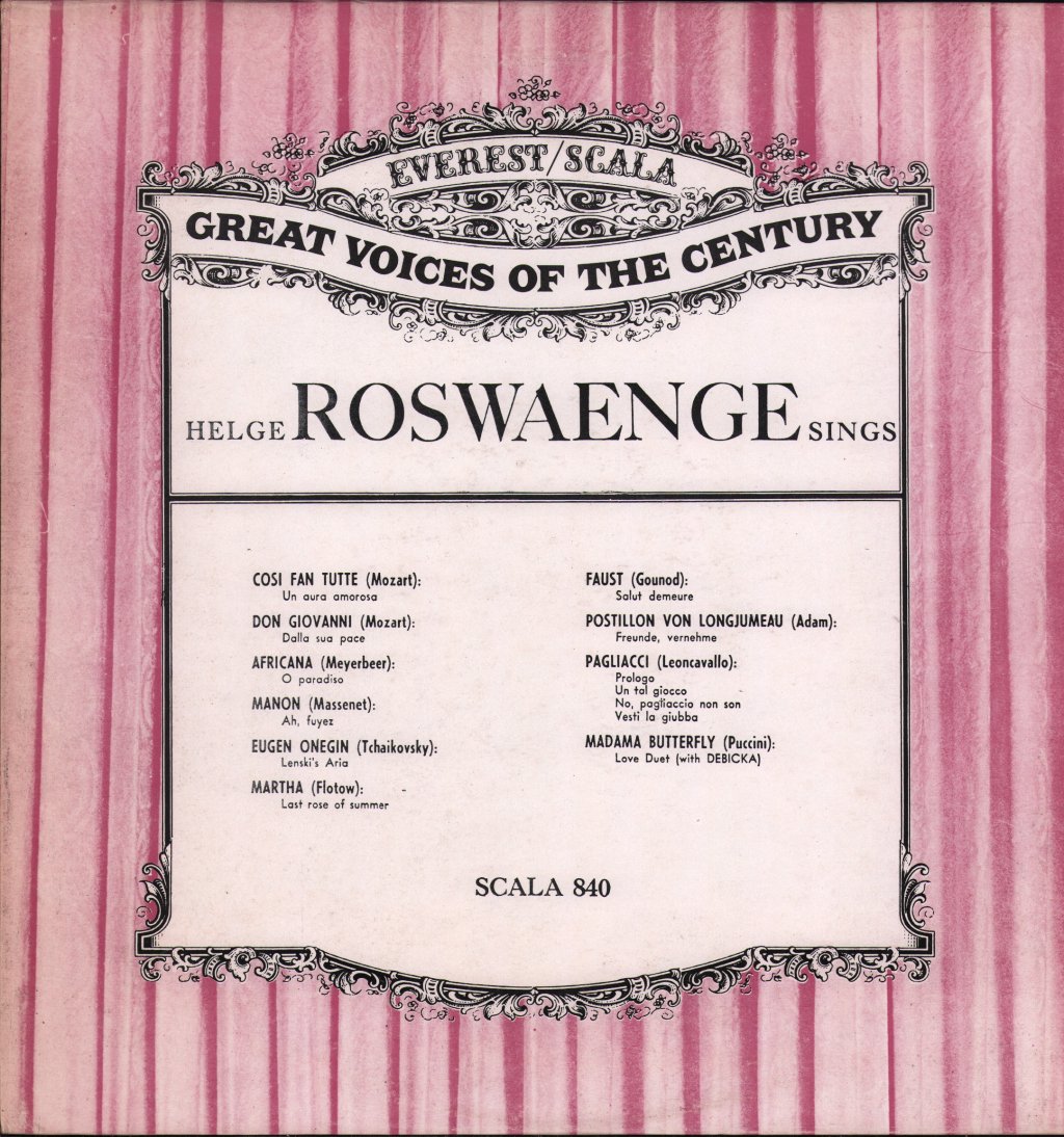 Helge Roswaenge - Helge Roswaenge Sings - Lp
