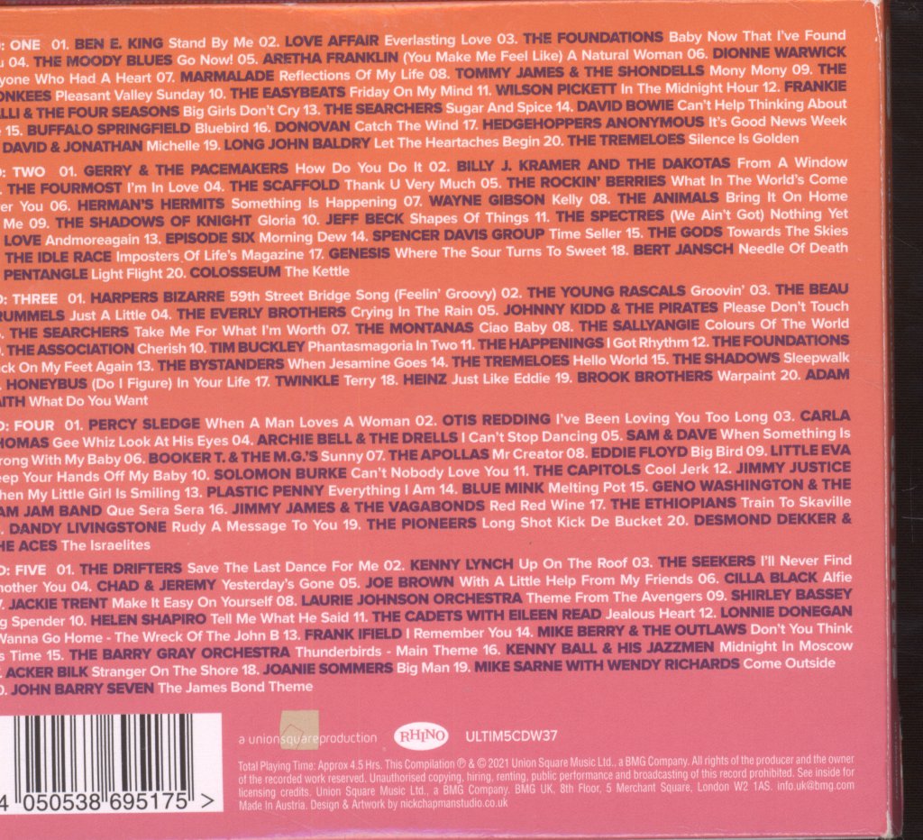 Various Artists - 60s Hits (The Ultimate Collection) - Cd Set