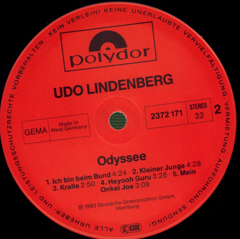 Udo Lindenberg Und Das Panikorchester - Odyssee - Lp