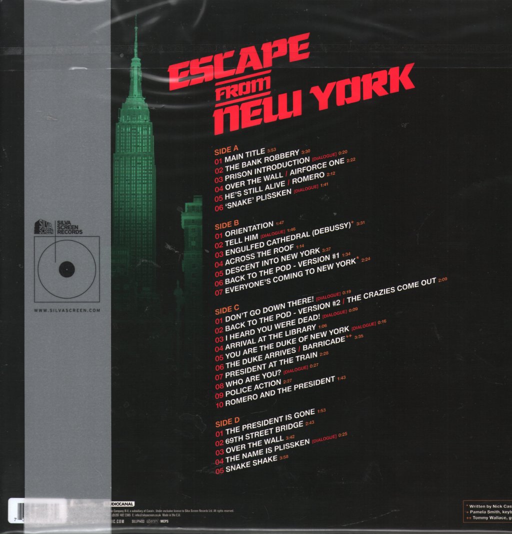 John Carpenter - Escape from New York - Double Lp