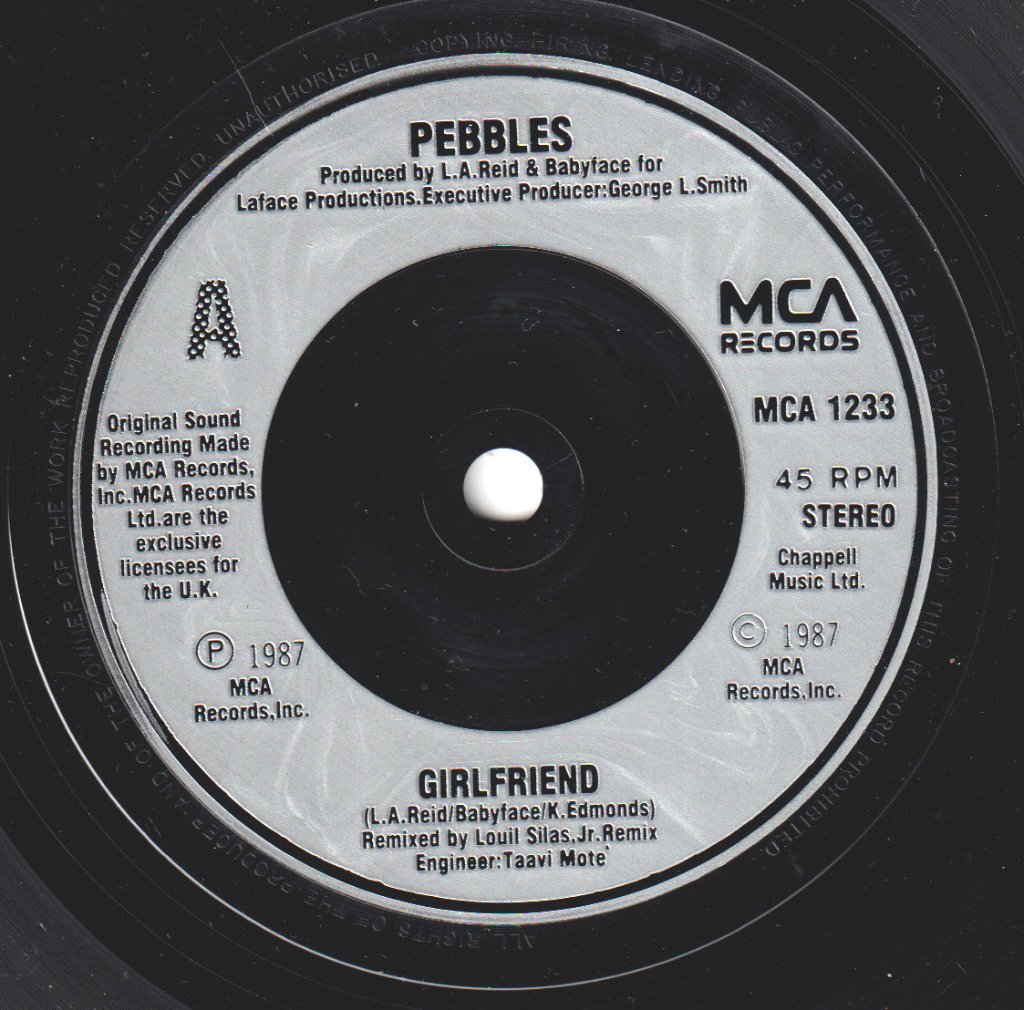 Pebbles (Female Singer) - Girlfriend - 7 Inch