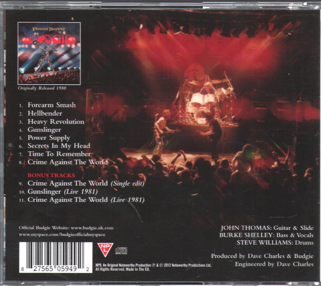 Budgie - Power Supply - Cd
