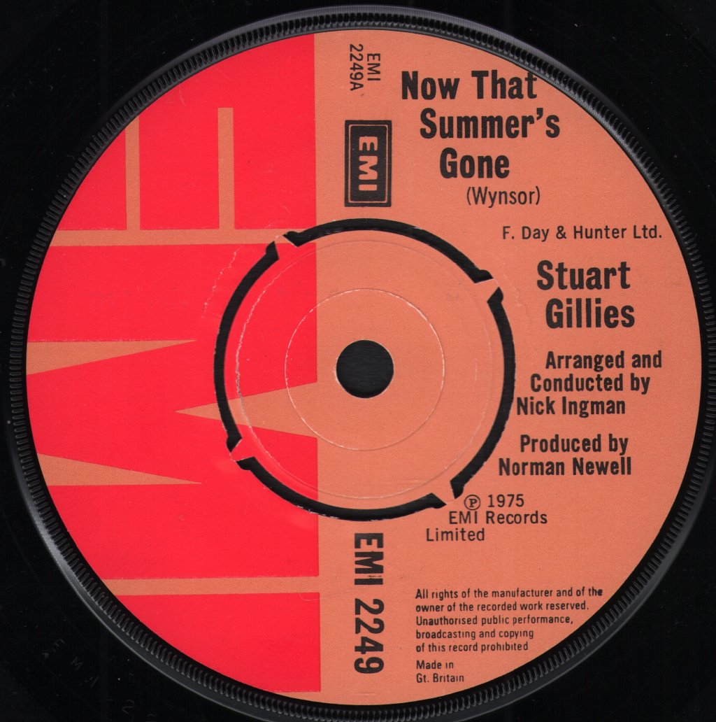 Stuart Gillies - Now That Summer's Gone - 7 Inch