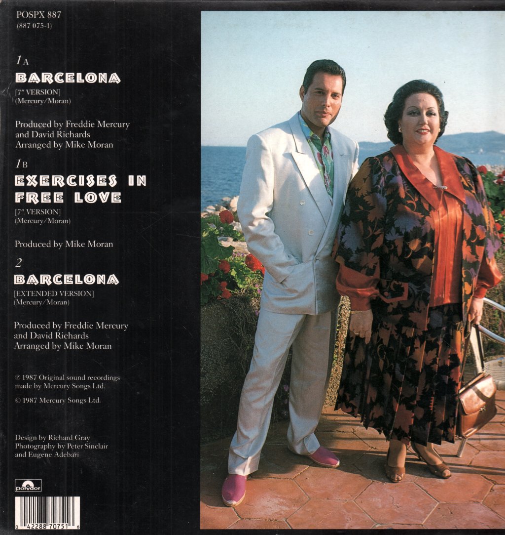 Freddie Mercury And Montserrat Caballe - Barcelona - 12 Inch