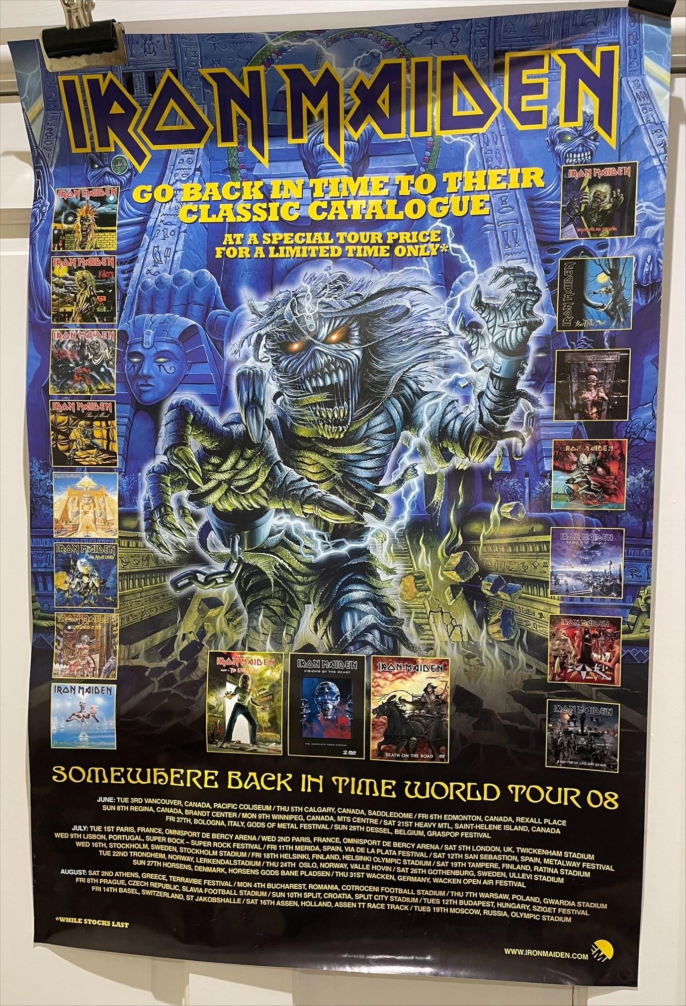 Iron Maiden - somewhere back in time world tour 08 - Poster