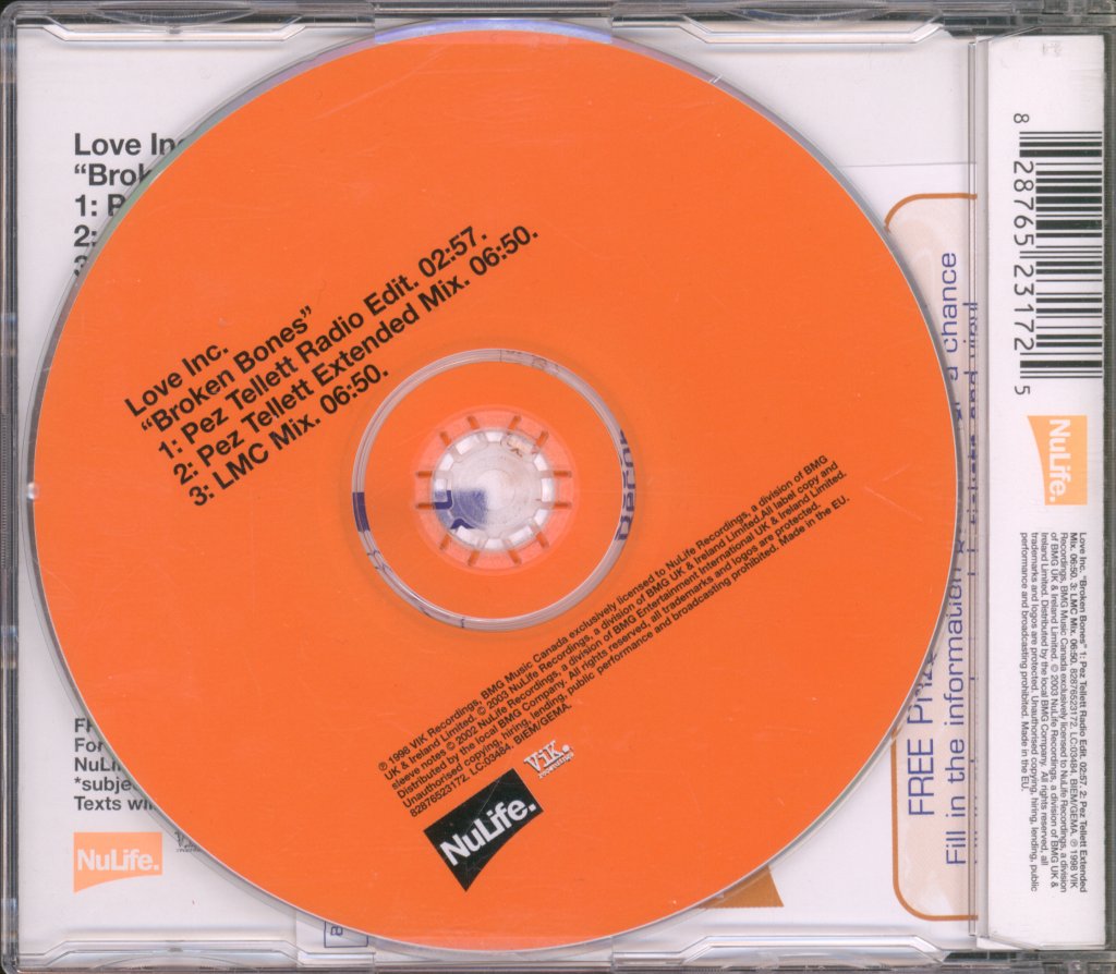 Love Inc - Broken Bones - Cd