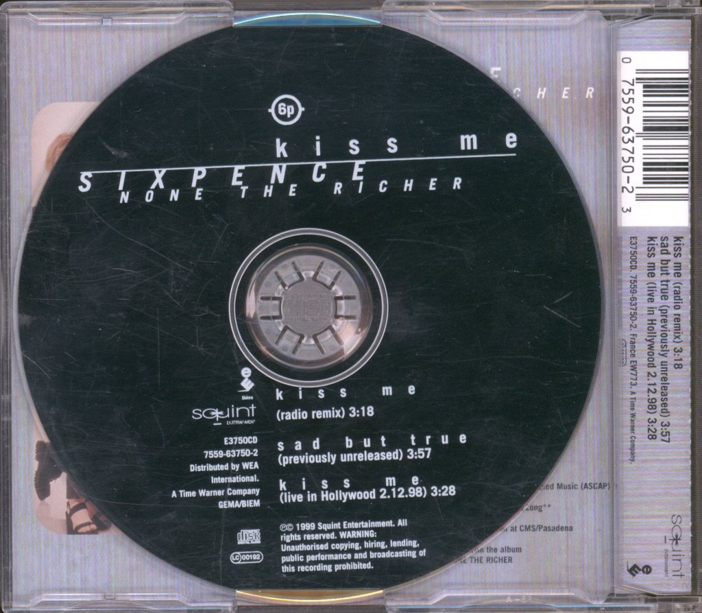 Sixpence None The Richer - Kiss Me - Cd