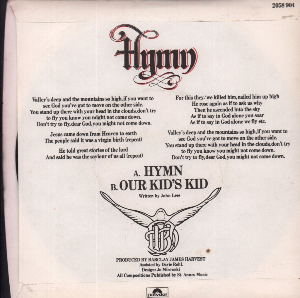 Barclay James Harvest - Hymn - 7 Inch