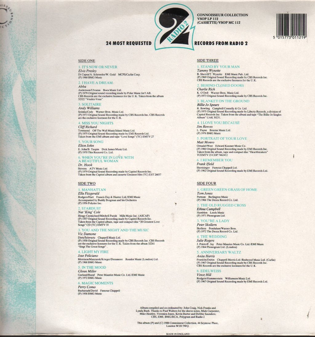 Various Artists - 24 Most Requested Records From Radio 2 - Double Lp