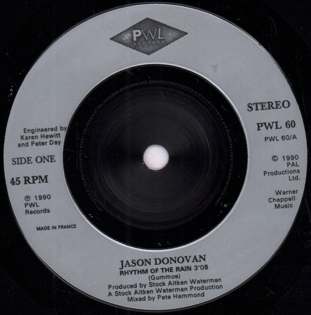 Jason Donovan - Rhythm Of The Rain - 7 Inch