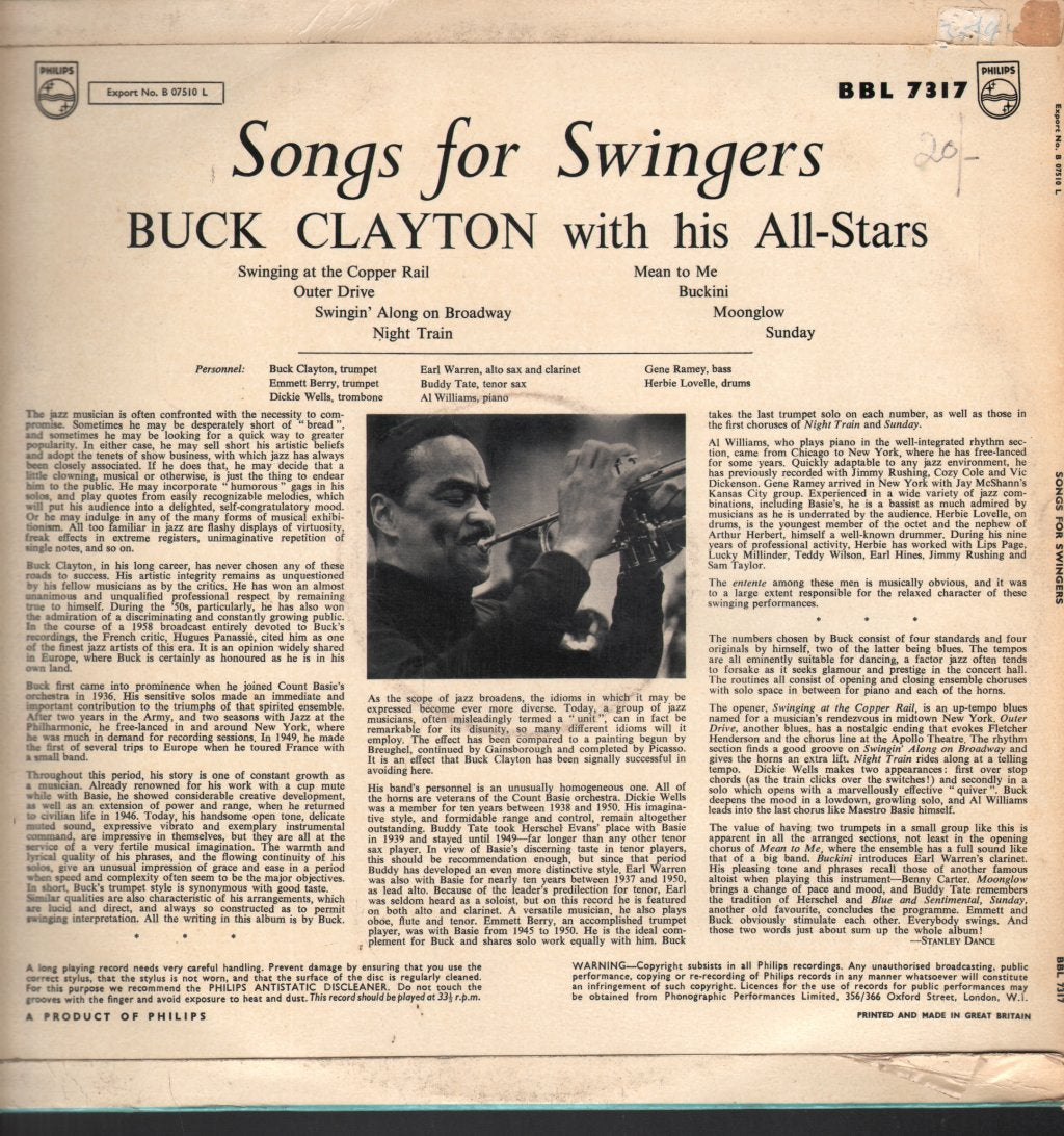 Buck Clayton - All Stars' Performance - Lp