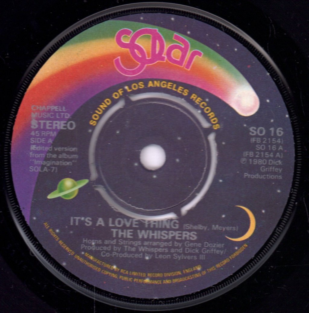 Whispers - It's A Love Thing - 7 Inch
