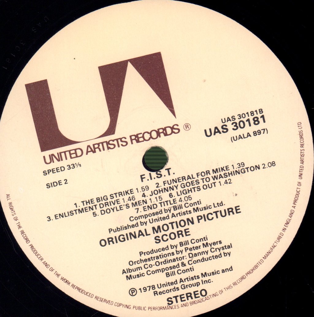 Bill Conti - F.I.S.T. (Original Motion Picture Soundtrack) - Lp