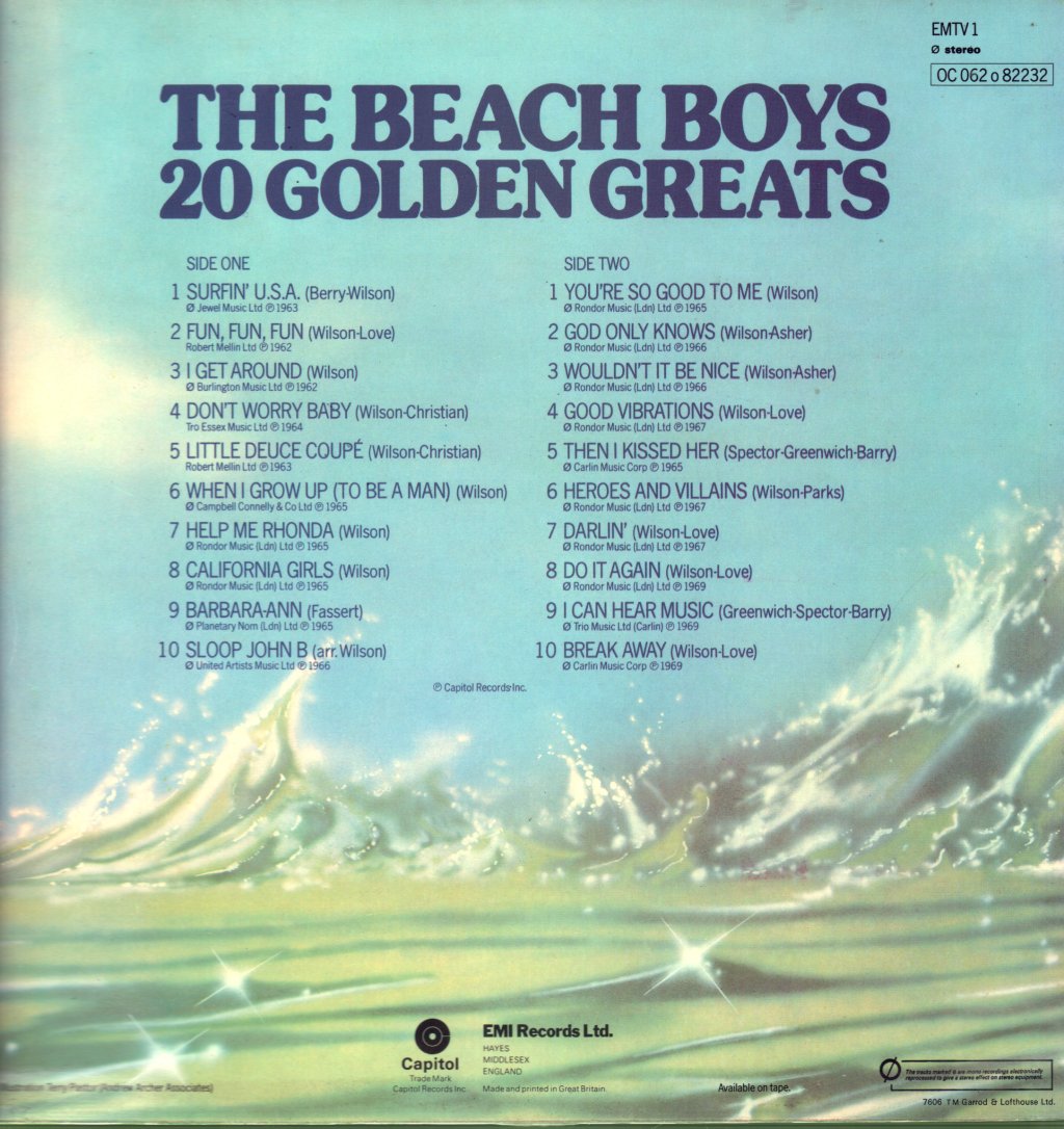 Beach Boys - 20 Golden Greats - Lp