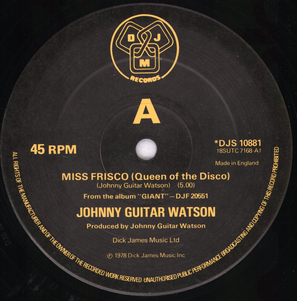 Johnny Guitar Watson - Miss Frisco - 12 Inch