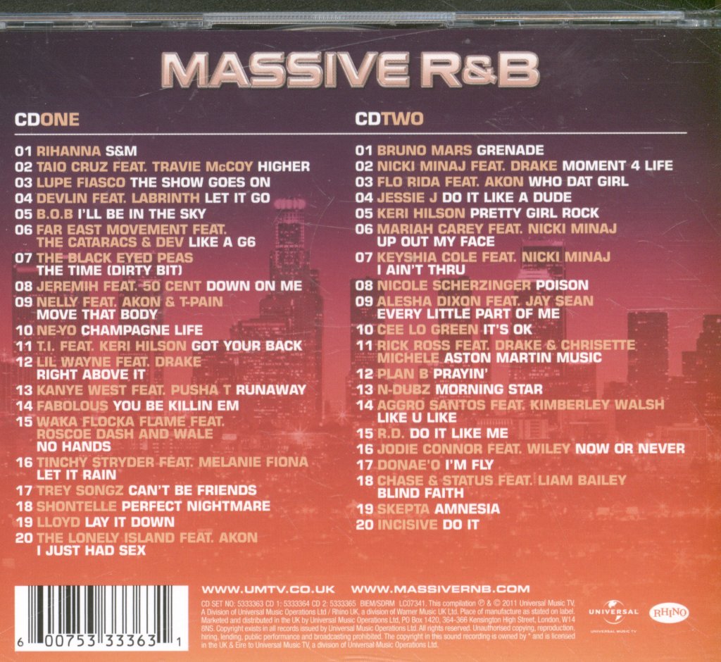 Various Artists - Massive R&B Spring 2011 - Double Cd