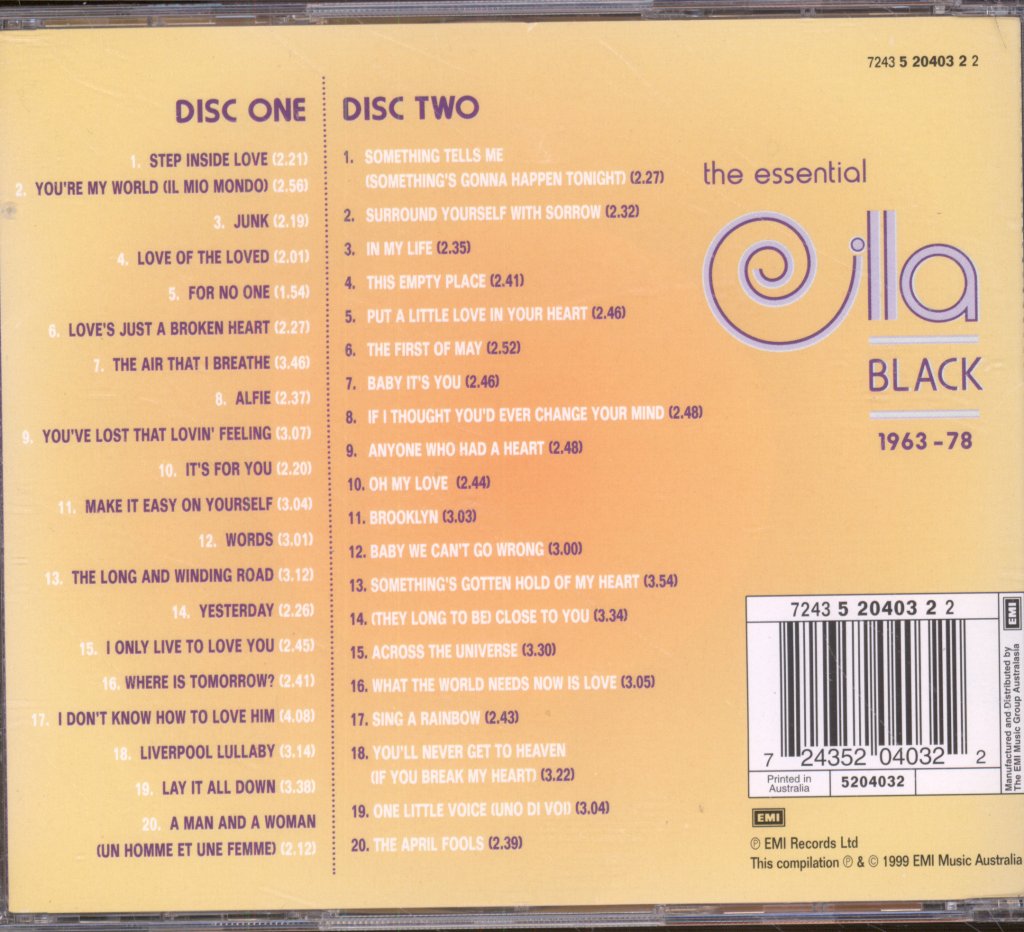 Cilla Black - Essential Cilla Black 1963-1978 - Double Cd