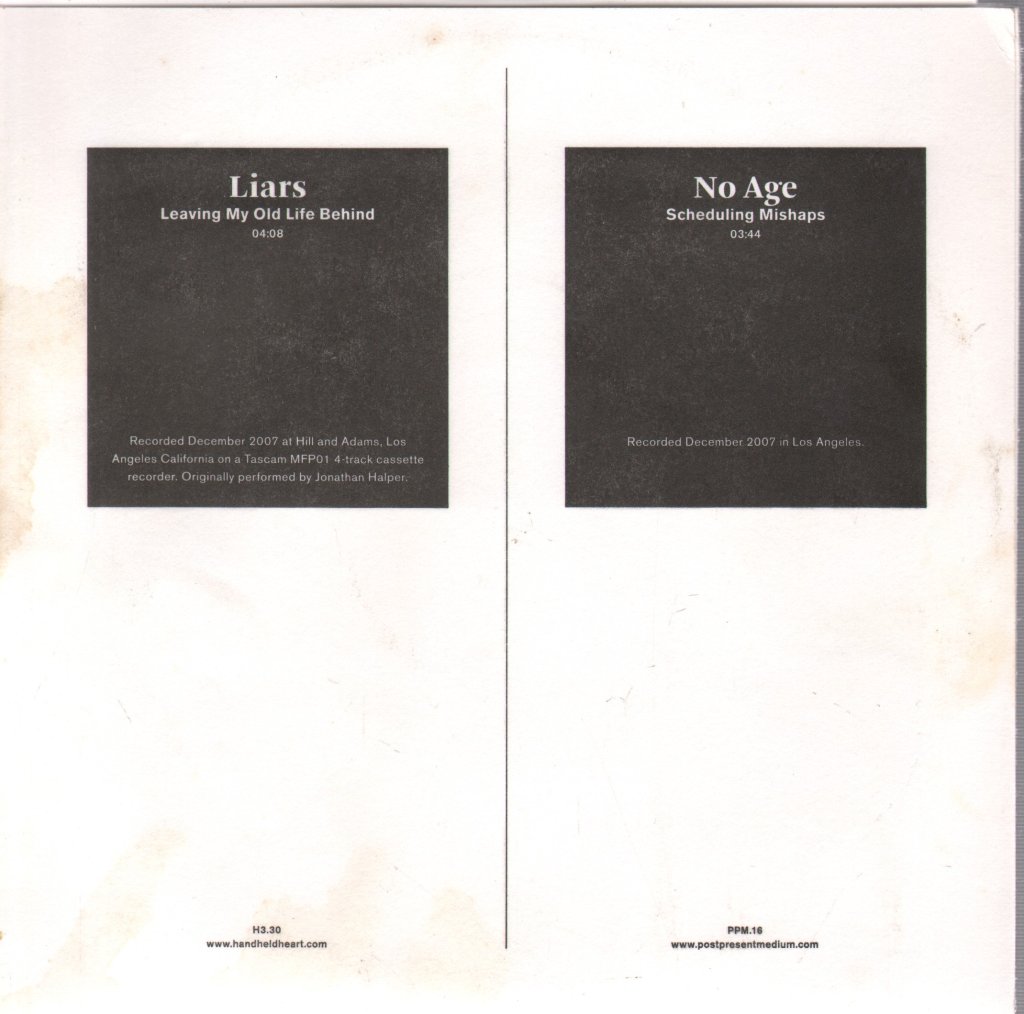 Liars/No Age - Liars + No Age - 7 Inch