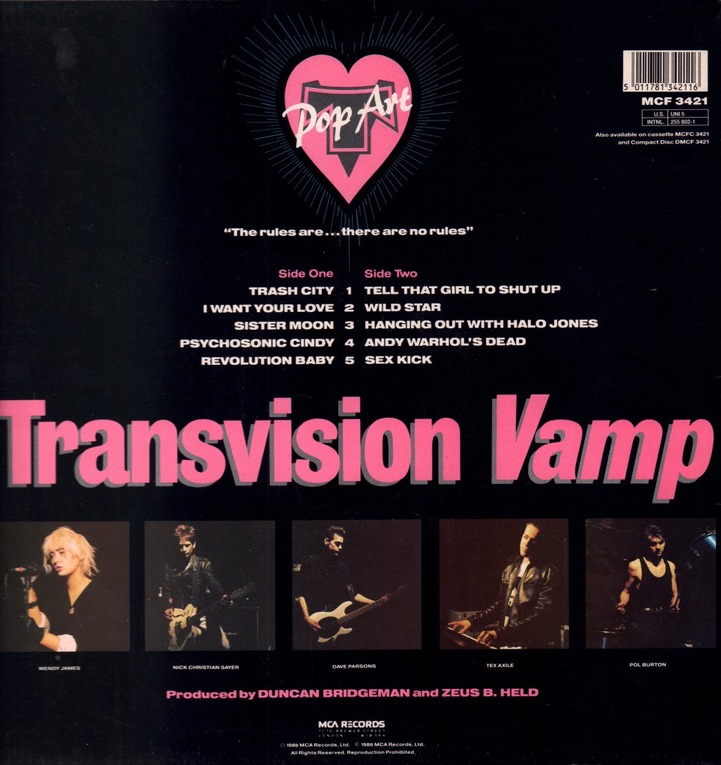 Transvision Vamp - Pop Art - Lp