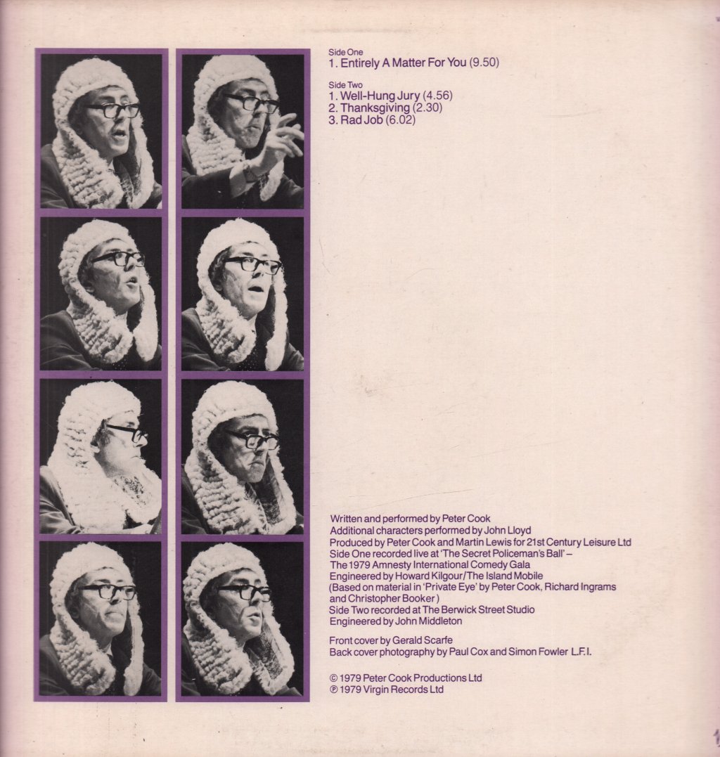 Peter Cook - Here Comes The Judge (Live) - Lp