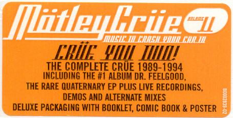 Mötley Crüe - Music To Crash Your Car To - Volume II - Cd Box Set