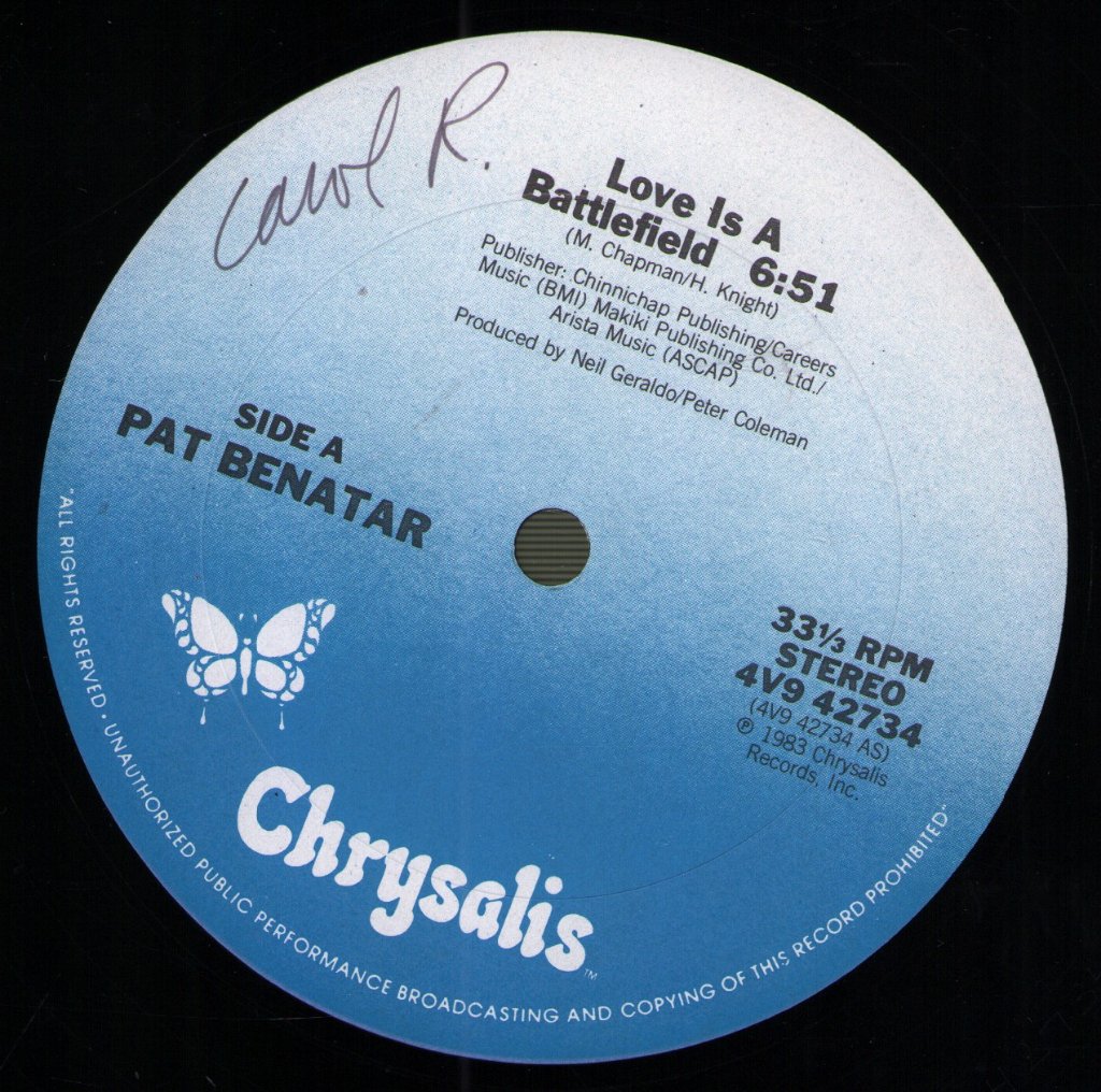 Pat Benatar - Love Is A Battlefield - Lp
