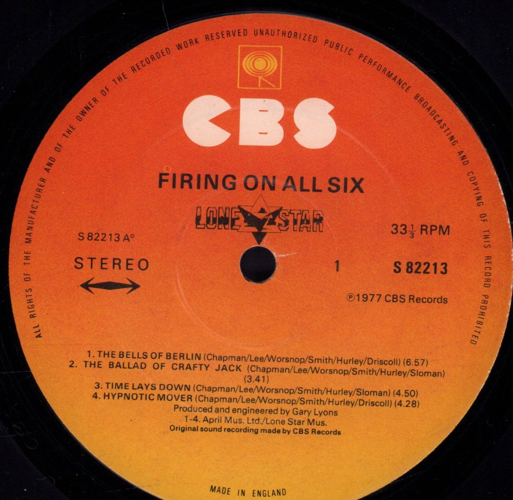 Lone Star - Firing On All Six - Lp
