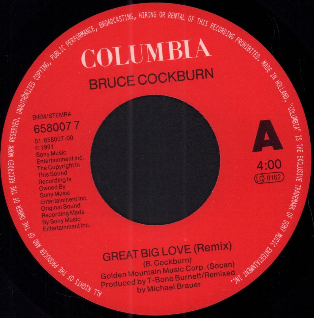 Bruce Cockburn - Great Big Love - 7 Inch