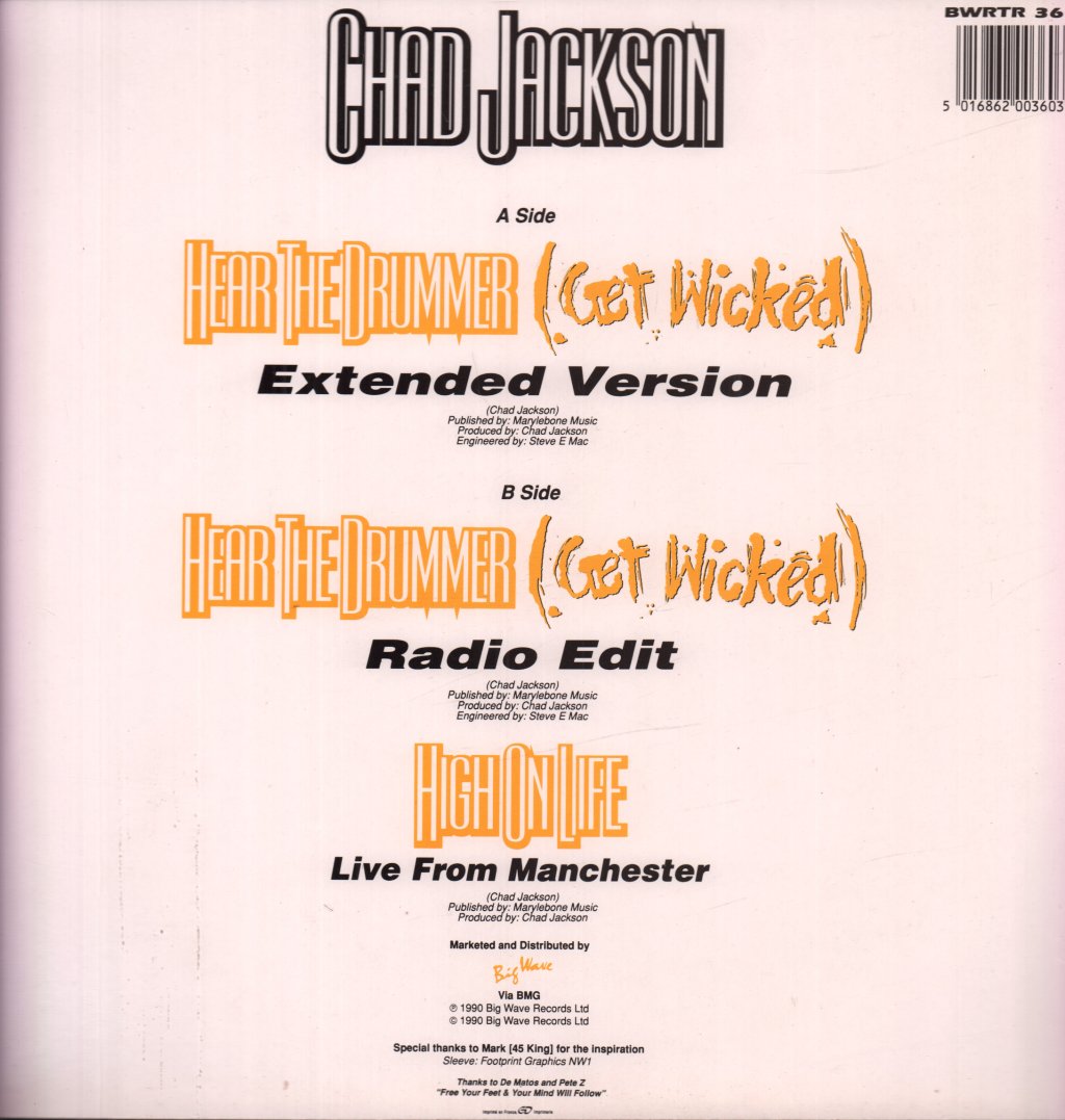Chad Jackson - Hear The Drummer (Get Wicked) - 12 Inch